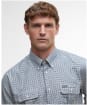 Men's Barbour Fenn Regular Thermo Weave Gingham Shirt - Mallard Green