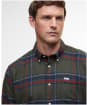 Men's Barbour Dogwood Regular Checked Shirt - Olive
