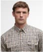Men's Barbour Panwell Thermo Weave Regular Checked Shirt - Olive