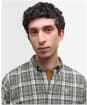 Men's Barbour Mosswood Tailored Checked Shirt - Grey Marl