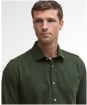 Men's Barbour Runnymede Tailored Micro Cord Shirt - Forest
