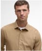 Men's Barbour Runnymede Tailored Micro Cord Shirt - Stone
