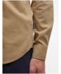 Men's Barbour Runnymede Tailored Micro Cord Shirt - Stone