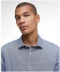 Men's Barbour Elmfield Jacquard Tailored Shirt - Navy