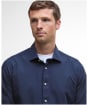 Men's Barbour Throckley Pin Point Oxford Tailored Shirt - Navy