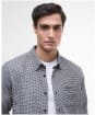 Men's Barbour International Watson Houndstooth Shirt - Black