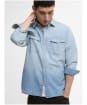 Men's Barbour International Hickman Chambray Shirt - Washed Indigo