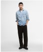 Men's Barbour International Hickman Chambray Shirt - Washed Indigo