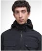 Men's Barbour Re-Engineered Hooded Showerproof Flight Bedale Jacket - Black