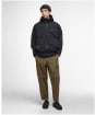 Men's Barbour Re-Engineered Hooded Showerproof Flight Bedale Jacket - Black