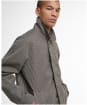 Men's Barbour Check Short Lorden Showerproof Jacket - Stone / Navy Check