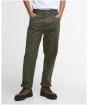 Men's Barbour Washed Stretch Twill Regular Fit Trouser - Forest