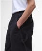 Men's Barbour Harton Relaxed Slub Trouser - Dark Navy