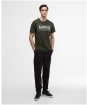 Men's Barbour International Essential Large Logo T-Shirt - Sage / White