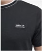 Men's Barbour International Buxton Tipped Cotton T-Shirt - Black 2