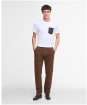 Men's Barbour Arnside Tartan Pocket T-Shirt - White