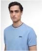 Men's Barbour International Seb Textured T-Shirt - Cool Blue