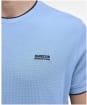 Men's Barbour International Seb Textured T-Shirt - Cool Blue