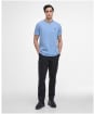 Men's Barbour International Seb Textured T-Shirt - Cool Blue