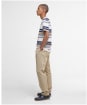 Men's Barbour Aickmen Tailored Striped T-Shirt - Whisper White