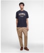 Men's Barbour Fort Relaxed Graphic T-Shirt - Dark Navy