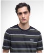 Men's Barbour International Bruce Striped T-Shirt - Black