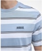 Men's Barbour International Bruce Striped T-Shirt - Cool Blue