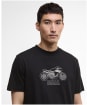 Men's Barbour International Topher Motorbike T-Shirt - Black