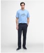 Men's Barbour International Topher Motorbike T-Shirt - Cool Blue