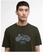 Men's Barbour International Morris Motorbike Graphic T-Shirt - Sage