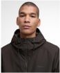 Men's Barbour Hooded Domus Waterproof Jacket - Black Oak