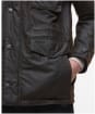 Men's Barbour Winter Sapper Waxed Jacket - DARK BROWN/MIDNI
