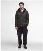 Men's Barbour Winter Sapper Waxed Jacket - DARK BROWN/MIDNI
