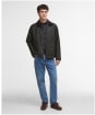 Men's Barbour Short Bedale Waxed Jacket - Olive