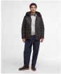 Men's Barbour Modern Beaufort Waxed Jacket - DARK BROWN/MIDNI