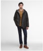 Men's Barbour Reel Waxed Parka - Sage