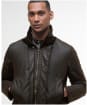 Men's Barbour Modern Border Wax Jacket - Dark Brown