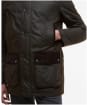 Men's Barbour Modern Border Wax Jacket - Dark Brown