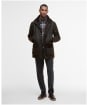 Men's Barbour Modern Border Wax Jacket - Dark Brown