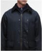 Men's Barbour Country Waxed Mac Jacket - Navy