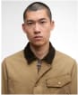 Men's Barbour International Drifter Washed Waxed Jacket - Sand