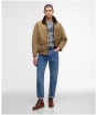 Men's Barbour International Drifter Washed Waxed Jacket - Sand