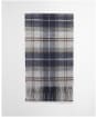 Barbour Tartan Cashmere Wool Mix Scarf - Grey Midnight Tartan