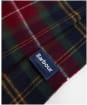 Barbour Tartan Cashmere Wool Mix Scarf - Winterberry Tartan