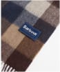 Barbour Large Tattersall Lambswool Scarf - Midnight Oak