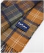 Barbour Brack Patchwork Tartan Scarf - Forest / Bronze Brown