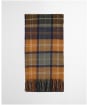 Barbour Brack Patchwork Tartan Scarf - Forest / Bronze Brown