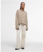 Women's Barbour Rosie Knitted Jumper - Fawn / Ecru Stripe