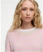 Women's Barbour Rosie Knitted Jumper - Oat / Cherry Blossom