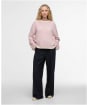 Women's Barbour Rosie Knitted Jumper - Oat / Cherry Blossom